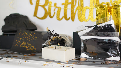 Schwarz-Gold Geburtstag Event Set