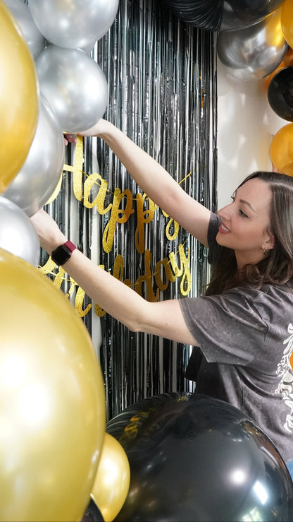 Schwarz-Gold Geburtstag Event Set