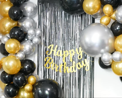 Schwarz-Gold Geburtstag Event Set